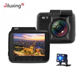 Novatek 96660 WIFI Car DVR 4K 2160P Car cameras GPS two cameras Night Vision Dash Cam Recorder Registrator APP For IOS Android