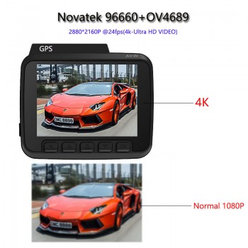Novatek 96660 WIFI Car DVR 4K 2160P Car cameras GPS two cameras Night Vision Dash Cam Recorder Registrator APP For IOS Android