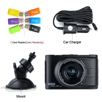 E-ACE Novatek Car Dvr Mini Camera Car Video Recorder Mirror Camcorder Dash Cam Full HD 1080p 3.0 Inch Dvrs Auto Carcam Registrar