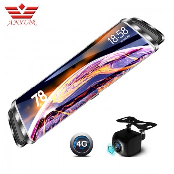 ANSTAR 4G Android Dashcam Full HD 1920x1080 Mirror DVR Car Recorder Wifi ADAS GPS Dash Camera 10 IPS Touch Screen Car DVR