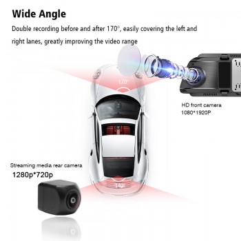 ANSTAR 4G Android Dashcam Full HD 1920x1080 Mirror DVR Car Recorder Wifi ADAS GPS Dash Camera 10 IPS Touch Screen Car DVR