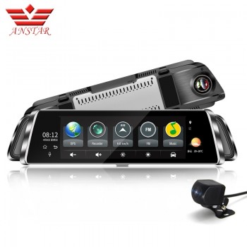 ANSTAR 4G Android Dashcam Full HD 1920x1080 Mirror DVR Car Recorder Wifi ADAS GPS Dash Camera 10 IPS Touch Screen Car DVR