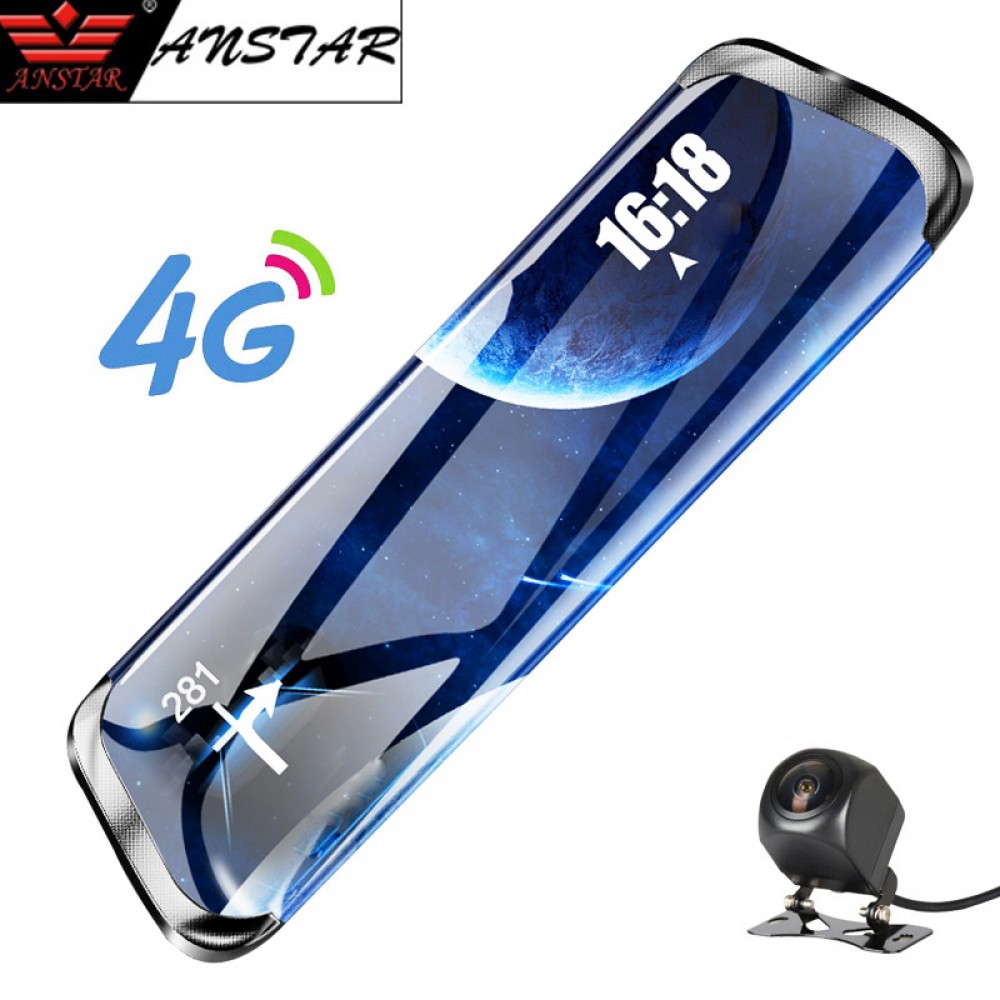 Anstar 10 4G Rear View Camera Mirror Car DVR Dual lens Android DVRs 1080P Video Recorder Dash Cam ADAS GPS WIFI Auto Registrars