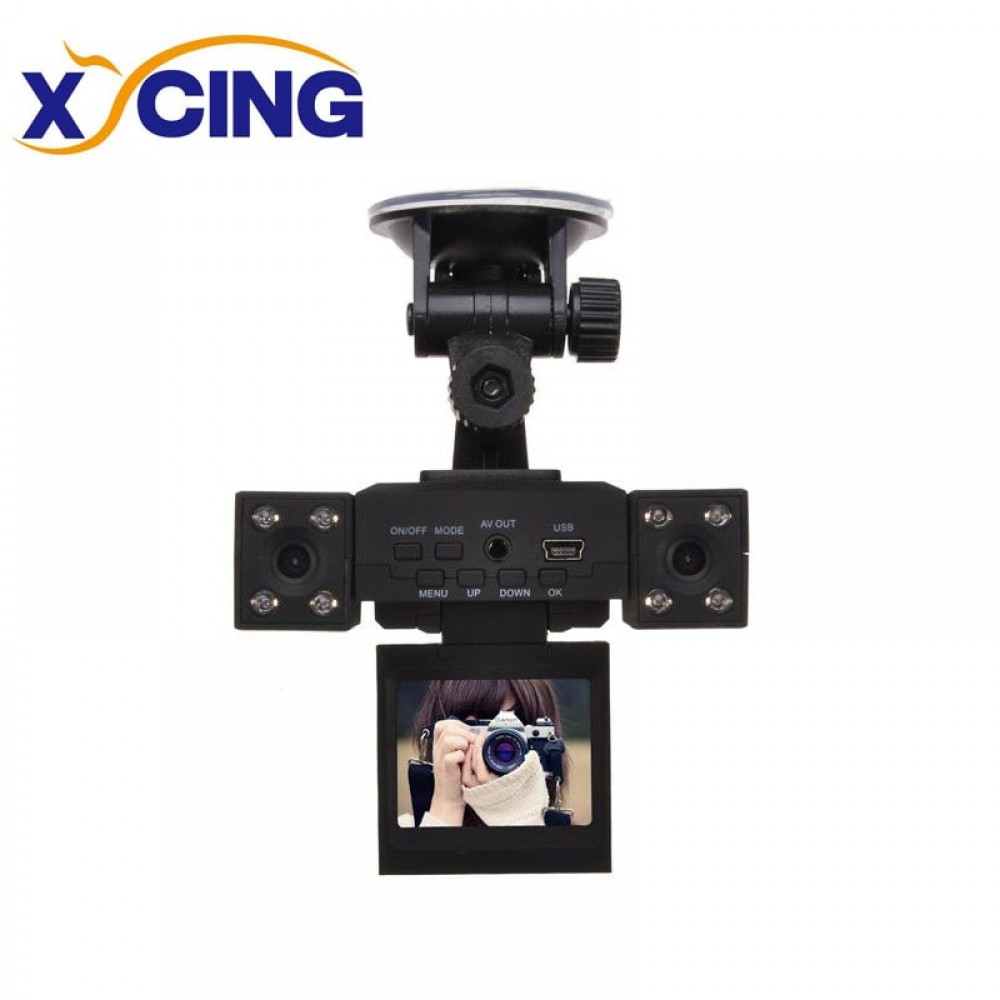 H3000 Transformers Car Recorder 8 LED IR Night Vision Car DVR Black Box 270 Degree Rotating Screen Omni-Directional Dual Camera