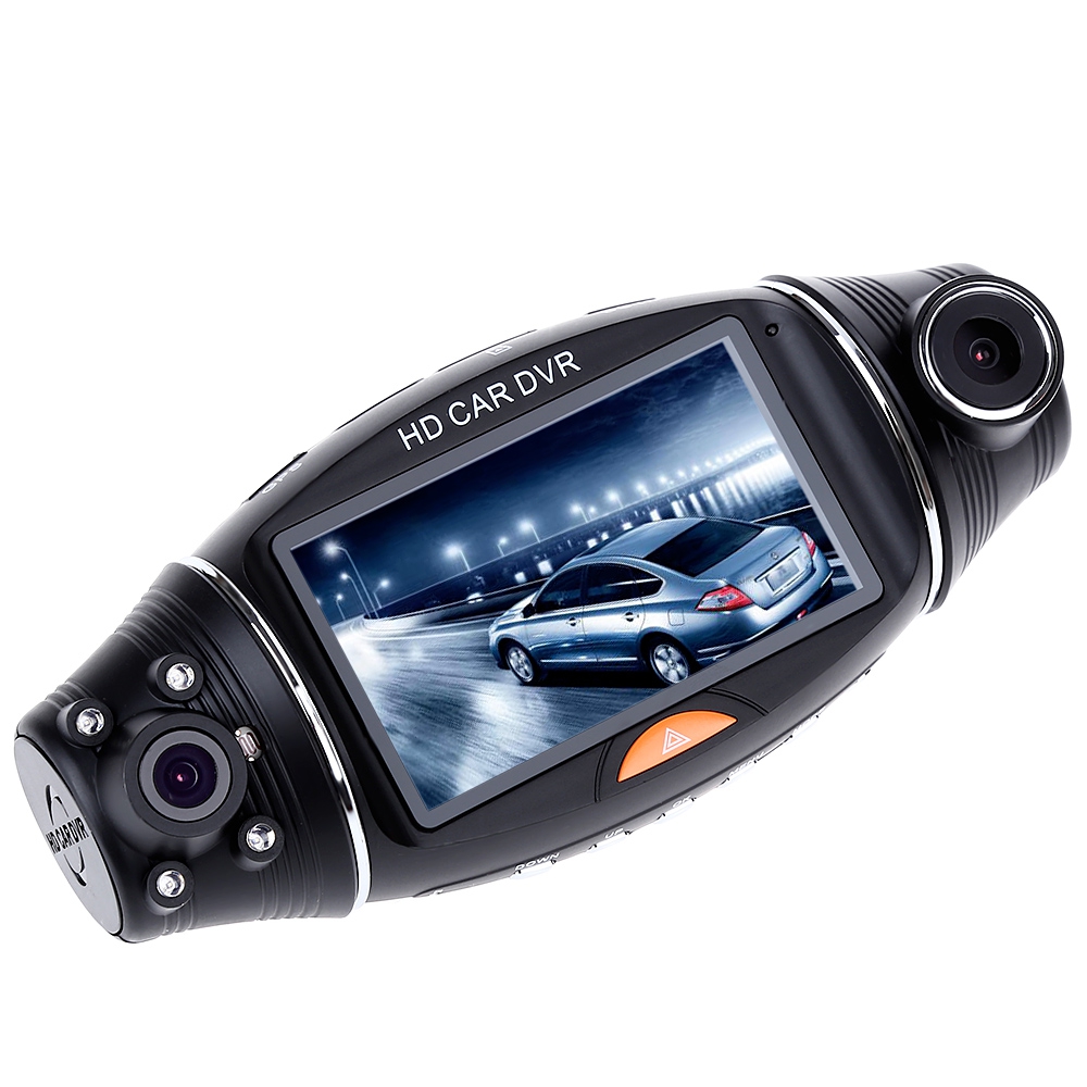 R310 Car DVR Camera Car DVR GPS Dual Camera HD 1080P Night Vision Dual Lens DVR Recorder Dash Cam 2.7 Inches Video Recorder IR