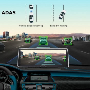 Bluavido 8 Inch car dash camera 4G Android GPS Navigation ADAS FHD 1080P car dvr video Recorder Night vision Parking monitor