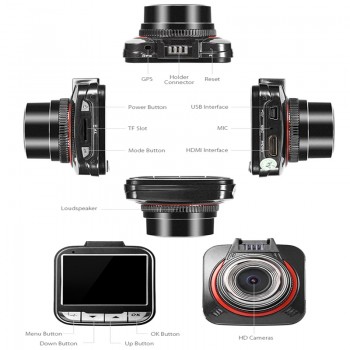 2.0 Inch FHD 1080P Car DVR Ambarella A7LA50 Car DVR Dash Camera HDR Car Camera Dash Cam GPS Navigation Loop Record Night Vision