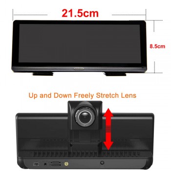 Bluavido 8 Android 4G Car DVR camera GPS Navigation ADAS FHD 1080P car video recorder Night Vision WiFi Remote monitor Dash cam