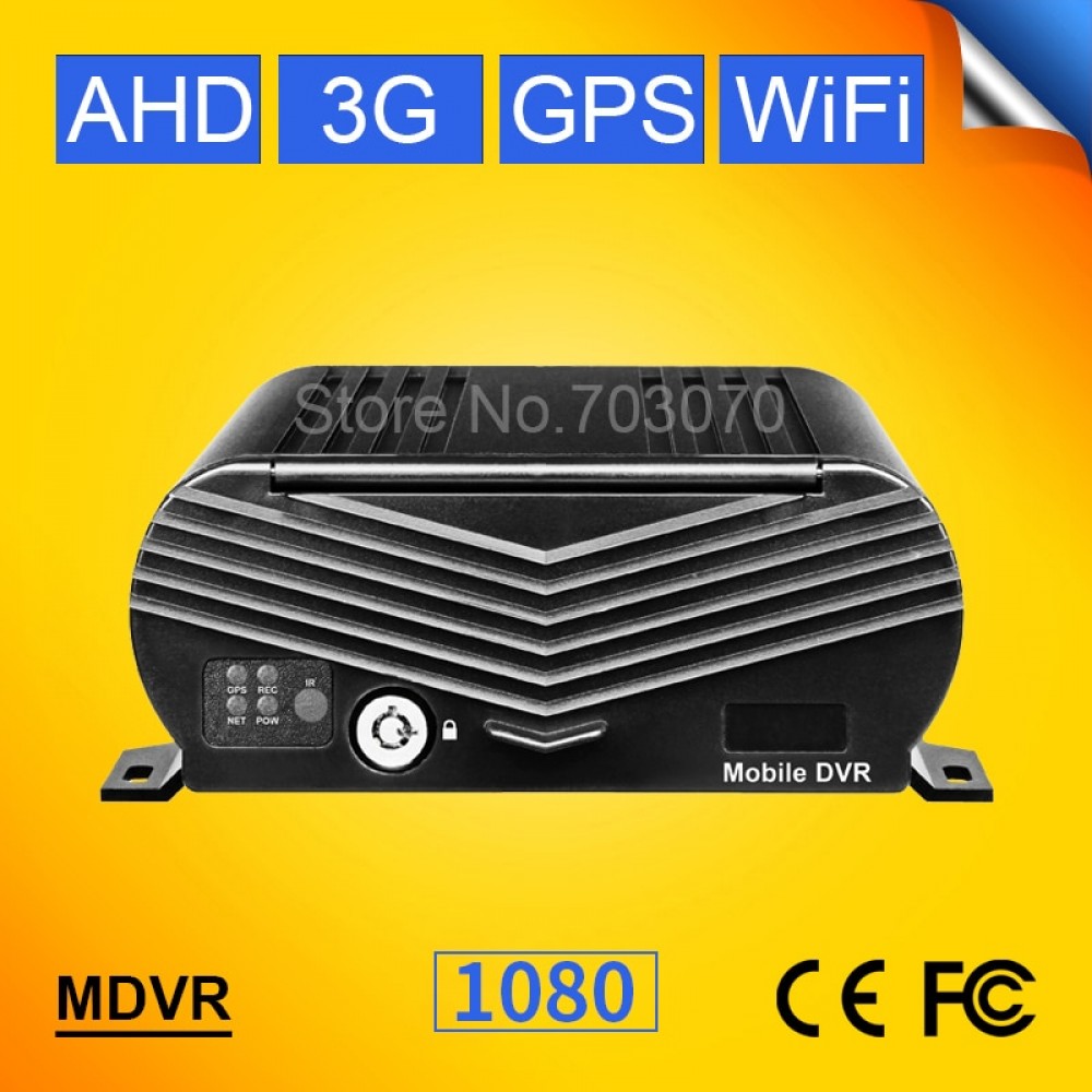 1080P AHD Mobile Dvr Video Recorder 4CH 3G GPS Wifi HDD Hard Disk M-dvr Security System Real Time Surveillance Remote View Dvr