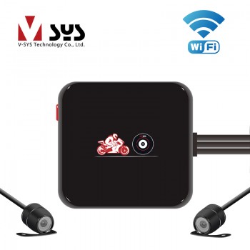SYS M6L WiFi 1080P Full HD Motorcycle DVR Riding Camera Recorder with HD 720P Rear View Waterproof Lens Dash Cam