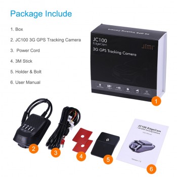 Jimi Unique JC100 3G Smart GPS Tracking Dash Camera Car Live Stream Video Recorder amp; Monitoring by PC Free Mobile APP