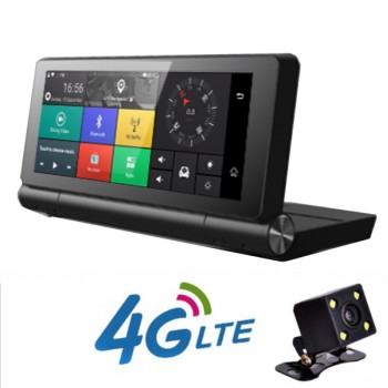 4G Car DVR Rearview Mirror 7inch GPS Navigatior Remote Monitor Smart Android 5.1 Bluetooth Dual Lens 1080P WIFI Dashcam