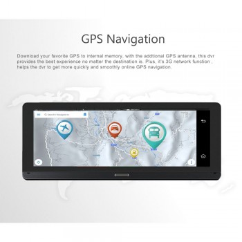 TAVIN  Car DVRs 4G Android 5.1 8.0 Inch Rearview Mirror Camera GPS WIFI 1080P Video Recorder Navigation Dash Cam ADAS Dual Lens