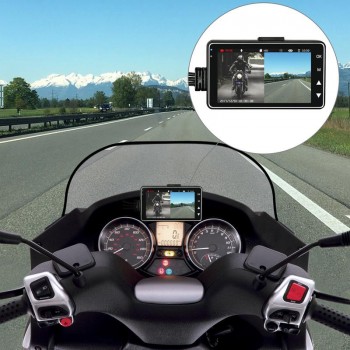 New Motorcycle Camera DVR Motor Dash Cam with Special Dual-track Front Rear Recorder Motorbike Electronics