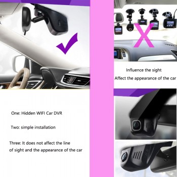 Car DVR WIFI 1080P Double lens Car mini Cameras rearview mirror Registrator Dashcam Recorder Camcorder Loop video 170 Degree