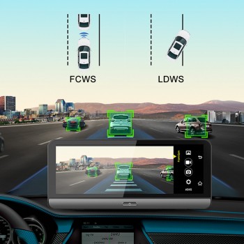 Bluavido 8 Inch 4G Car DVR ADAS Android GPS naivgation HD 1080P Dash camera Video Recorder Night vision Phone APP Remote Monitor