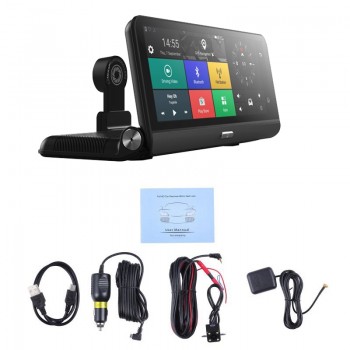 Bluavido 8 Inch 4G Car DVR ADAS Android GPS naivgation HD 1080P Dash camera Video Recorder Night vision Phone APP Remote Monitor