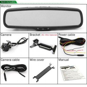 GreenYi HD 1080P Car Mirror DVR Monitor Dash Camcorder Car Rear View Camera Camcorder Dual Lens Camera Video Recorder Car DVR