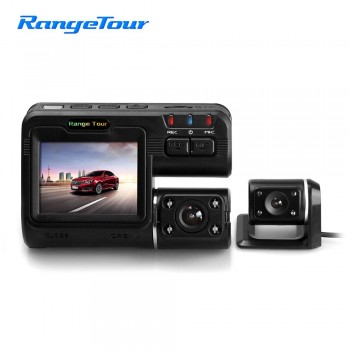 Car DVR  i1000s  Dash Camera Dual Lens Front cam1080P 4 IR Lights Rear cam 480P Driving Recorder Night Vision Inside The Car