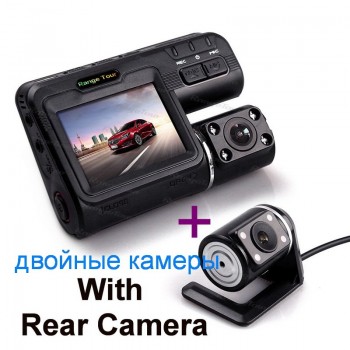Car DVR  i1000s  Dash Camera Dual Lens Front cam1080P 4 IR Lights Rear cam 480P Driving Recorder Night Vision Inside The Car