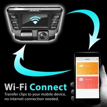 Rexing V2 4K car dvr Front Back Dual Channel Full HD 1080p Wi-Fi Ultra Wide Angle Dash Cam LCD Screen Cars, Uber, Taxi