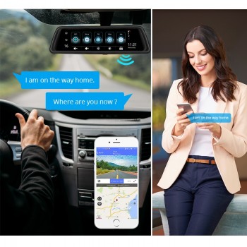 Phisung V9 Plus 4CH Cameras lens 10Android Navi car camera with gps rear view mirror dvr drive recorder ADAS WIFI RAM2GB+ROM32G