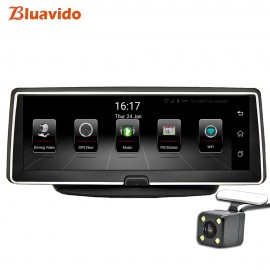 Bluavido 8IPS 4G Car DVR GPS Navigation Android ADAS FHD 1080P Dash camera Recorder Dual Lens Night vision Auto Video Registrar