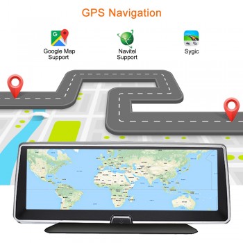 Bluavido 8IPS 4G Car DVR GPS Navigation Android ADAS FHD 1080P Dash camera Recorder Dual Lens Night vision Auto Video Registrar
