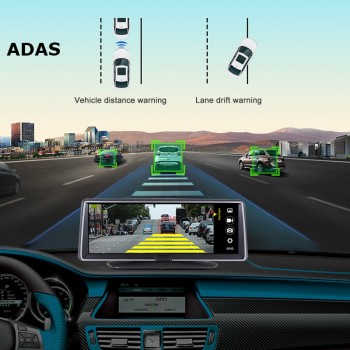 Bluavido 8IPS 4G Car DVR GPS Navigation Android ADAS FHD 1080P Dash camera Recorder Dual Lens Night vision Auto Video Registrar