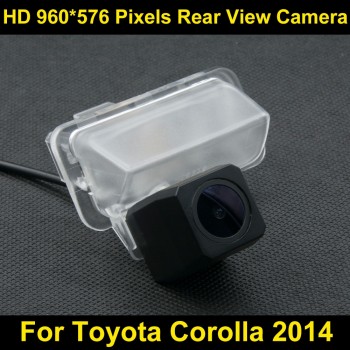 PAL HD 960*576 Pixels high definition Parking Rear view Camera for Toyota Corolla 2014 Car Waterproof Backup Reverse Camera