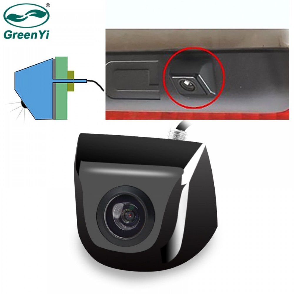 GreenYi Vehicle Rear View Camera Metal Body Car Reverse Camera 170 Degree Auto Parking Backup Camera