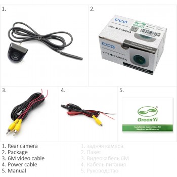 GreenYi Vehicle Rear View Camera Metal Body Car Reverse Camera 170 Degree Auto Parking Backup Camera