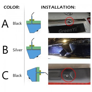 GreenYi Vehicle Rear View Camera Metal Body Car Reverse Camera 170 Degree Auto Parking Backup Camera