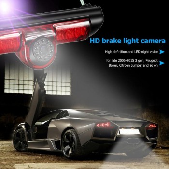 VODOOL Car 3rd Brake Light Rear View Camera IR Night Vision Vehicle Camera for Peugeot Boxer Citroen Jumper Fiat Ducato IP68