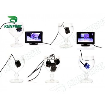 KUNFINE Universal Wireless Rear View Camera with 4 LED Car Back Reverse Camera RCA Night Vision Parking Assistance Cameras