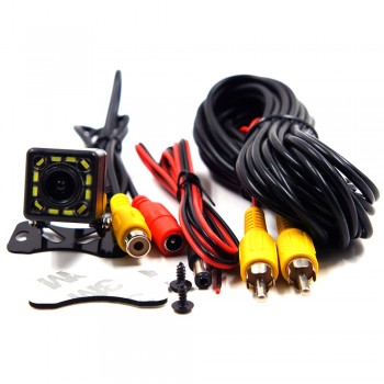 BYNCG WG-12LEDs NEW 12 LEDs Night Wide View Angle Parking Assistance Car Camera Universal Waterproof HD CCD Car Rear View Camera