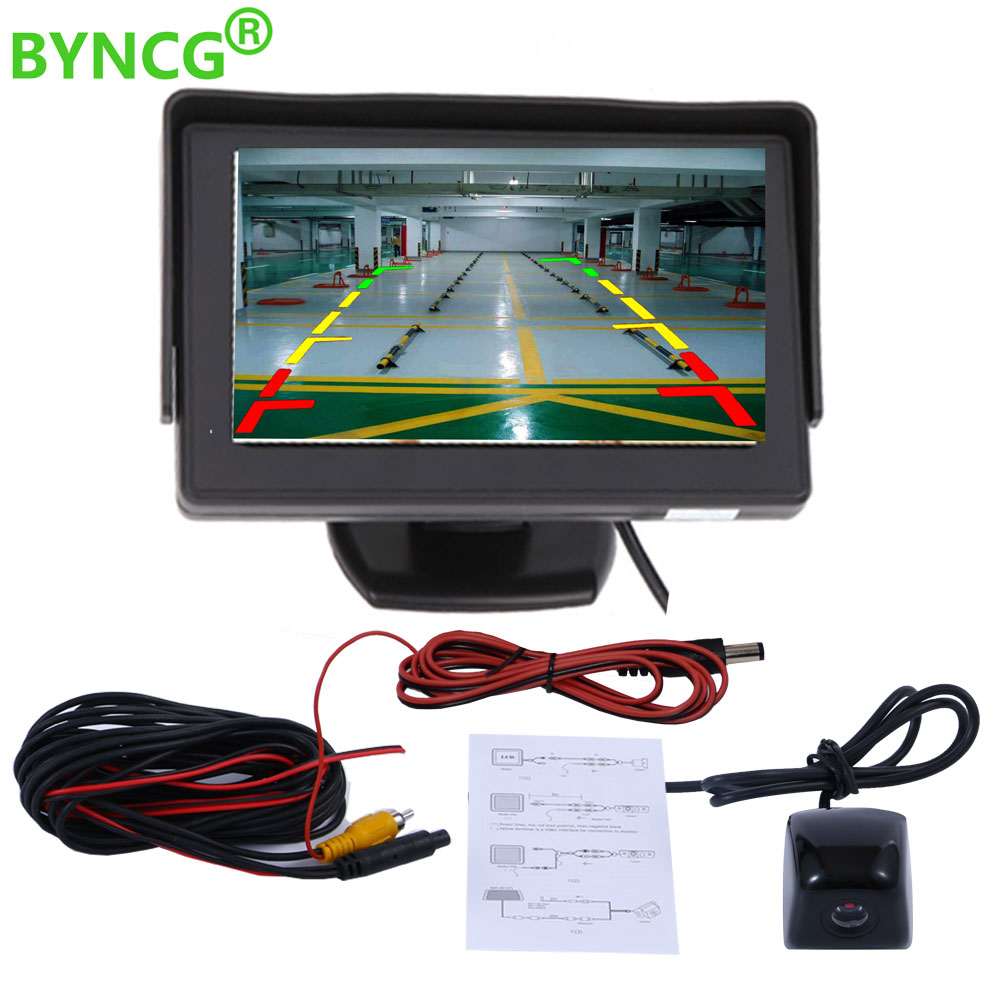 Car Monitor 4.3 inch TFT LCD  Car Rear View Camera Metal body Car Rearview Camera Monitor Mini Car Parking Reverse Backup Camera