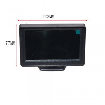 Car Monitor 4.3 inch TFT LCD  Car Rear View Camera Metal body Car Rearview Camera Monitor Mini Car Parking Reverse Backup Camera