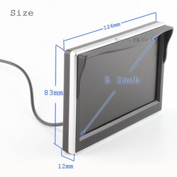 Koorinwoo Wireless New 5 Inch Car Monitor TFT LCD Screen HD Digital Color Car License plate Rear View Camera Kit Support VCD/DVD