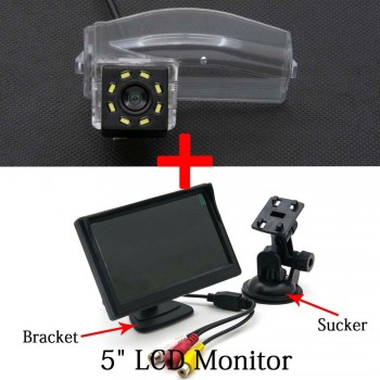For Mazda2 Mazda3 Mazda 3 2 Sport 8LED Car Parking Rear View Camera 4.3 5 inch Mirror LCD Monitor Backup Reverse 2.4GHZ Wireless