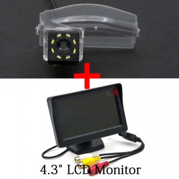 For Mazda2 Mazda3 Mazda 3 2 Sport 8LED Car Parking Rear View Camera 4.3 5 inch Mirror LCD Monitor Backup Reverse 2.4GHZ Wireless