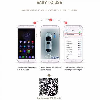 WIFI Reversing Camera Dash Cam Star Night Vision Car Rear View Camera Mini Body Water-proof Tachograph for iPhone and Android