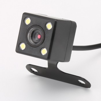 4 Led Lamps Reverse Camera Night Vision HD CDD Rear View Camara Lens 2.5mm Jack with 6 Meters Cable for Car Dvr Mirror Recorders