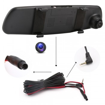 4 Led Lamps Reverse Camera Night Vision HD CDD Rear View Camara Lens 2.5mm Jack with 6 Meters Cable for Car Dvr Mirror Recorders