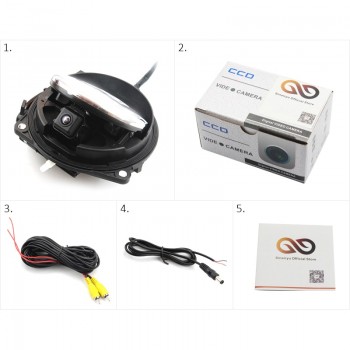 For VW Badge Logo Smart Flip Rear Car View Reversing Trunk Handle Camera For VW universal Golf 6 Passat cc B7 Magotan Beetle