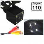 110 Degree Night Vision Waterproof Car Rear View Camera with 4 LED Lights Reverse Backup Camera
