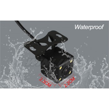 110 Degree Night Vision Waterproof Car Rear View Camera with 4 LED Lights Reverse Backup Camera