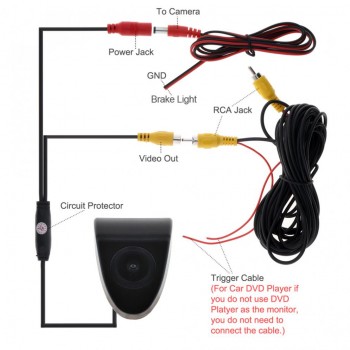 DC12V 420 TVL High Definition HD Car Front View Camera Night Vision 170 Wide Degrees Logo Embedded for Toyota