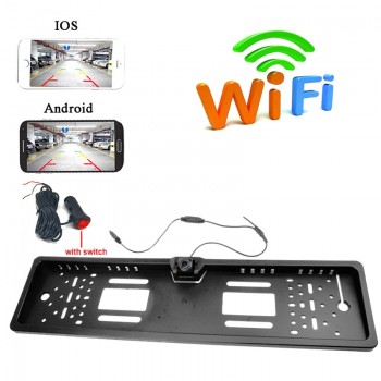 APP WIFI car camera wireless video License Plate Rear View Camera With Cigarette Lighter Power Plug for Android IOS Device
