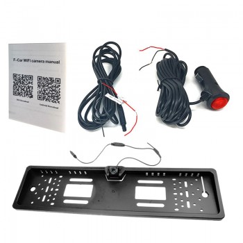 APP WIFI car camera wireless video License Plate Rear View Camera With Cigarette Lighter Power Plug for Android IOS Device